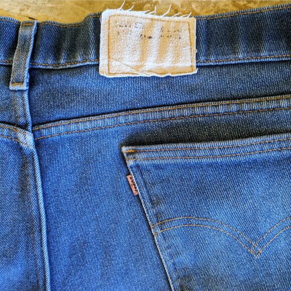 Vintage 1960s Mens Levis Orange Tab Action Jeans 20x29 Damaged Tags Denim - Picture 12 of 13